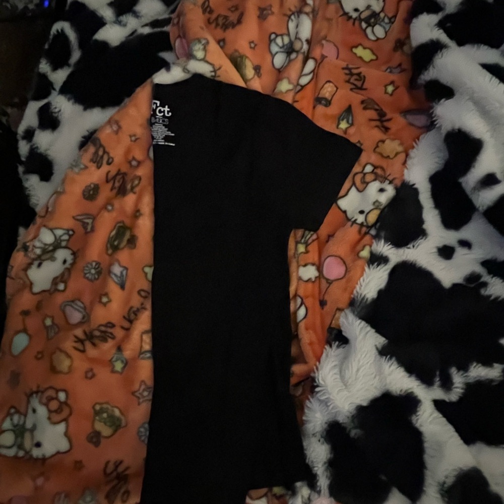 Sanrio Hello Kitty Orange and Black Blanket